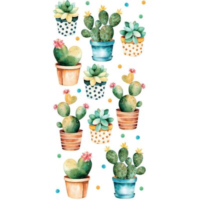 Crearreda Adesivo per oggetti cactus 15x31 cm Crearreda Adesivo per oggetti cactus 15x31 cm