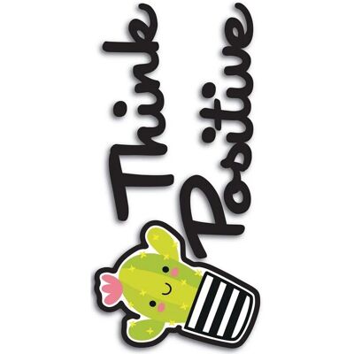 Crearreda - Think positive - Schiuma - 15x31 cm - Sticker Crearreda - Think positive - Schiuma - 15x31 cm - Sticker
