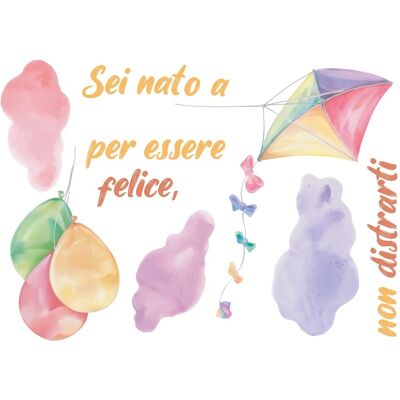Crearreda Sticker autoadesivo 1fg 67x47 cm essere felice Crearreda Sticker autoadesivo 1fg 67x47 cm essere felice
