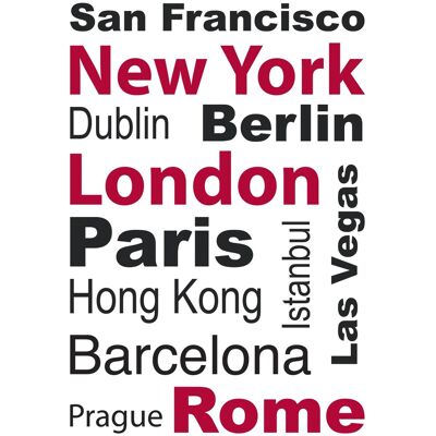 Crearreda Adesivi murali Cities 47x67 cm 2 fogli Crearreda Adesivi murali Cities 47x67 cm 2 fogli