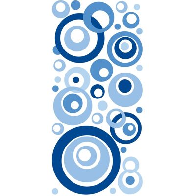 Crearreda Adesivo decorativo per oggetti Blue Circles 15x31 cm Crearreda Adesivo decorativo per oggetti Blue Circles 15x31 cm