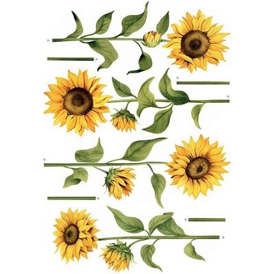 Crearreda Decorazione adesiva per parete girasoli 47x65 cm Crearreda Decorazione adesiva per parete girasoli 47x65 cm