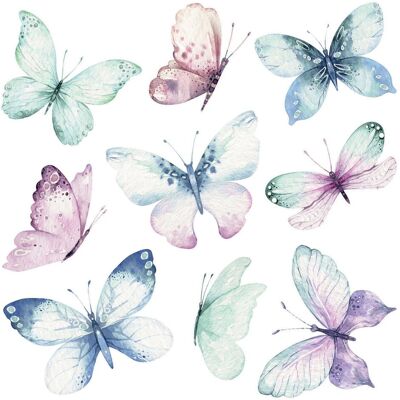 Crearreda - Watercolour farfalle - 2 sheets - Adesivo murale Crearreda - Watercolour farfalle - 2 sheets - Adesivo murale