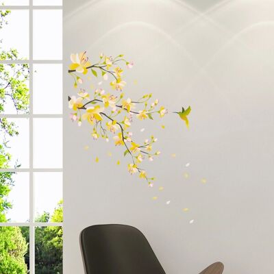 Crearreda Adesivo decorativo per parete Yellow Branch 2 fogli 31x31 cm Crearreda Adesivo decorativo per parete Yellow Branch 2 fogli 31x31 cm