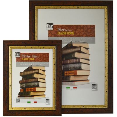 Cornice per foto Colbert noce filo oro 30x40 cm Cornice per foto Colbert noce filo oro 30x40 cm