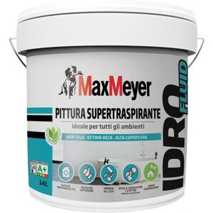 Maxmeyer Idropittura supertraspirante Idrofluid bianco 14 l Maxmeyer Idropittura supertraspirante Idrofluid bianco 14 l