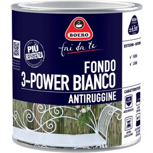 Boero 3 power bianco Fondo antiruggine 0,5 lt Boero 3 power bianco Fondo antiruggine 0,5 lt