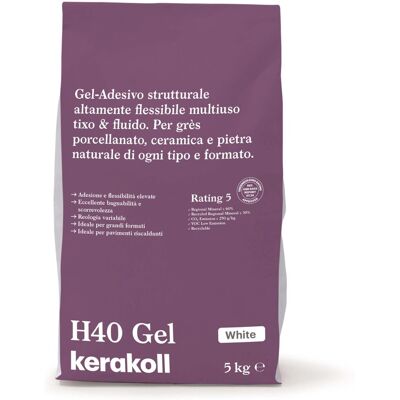 Kerakoll Gel-adesivo H40 Gel bianco 5 kg Kerakoll Gel-adesivo H40 Gel bianco 5 kg