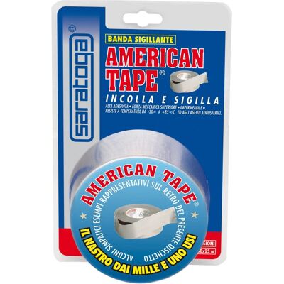 Saratoga Nastro sigillante American Tape 50 mm x 50 m argento Saratoga Nastro sigillante American Tape 50 mm x 50 m argento