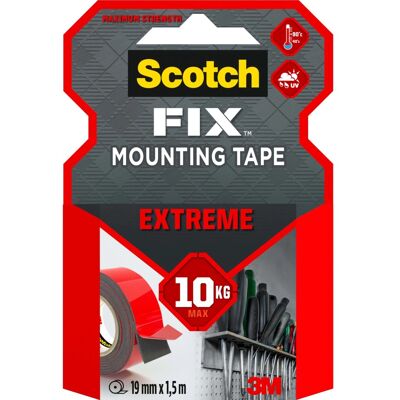 Scotch Nastro biadesivo permanente -Fix Extreme 19 mm x 1,5 m rosso Scotch Nastro biadesivo permanente -Fix Extreme 19 mm x 1,5 m rosso