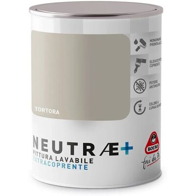 Boero Pittura lavabile antimuffa opaca per pareti tortora 1l Neutrae Boero Pittura lavabile antimuffa opaca per pareti tortora 1l Neutrae