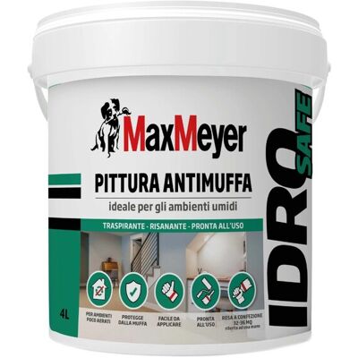 Maxmeyer - Idrosafe - Muffa resistente - 4 L - Vernice Maxmeyer - Idrosafe - Muffa resistente - 4 L - Vernice