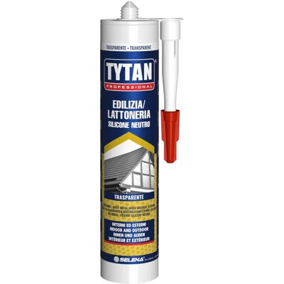 Tytan Silicone Neutro Edilizia Lattoneria basso modulo trasparente 300 ml Tytan Silicone Neutro Edilizia Lattoneria basso modulo trasparente 300 ml