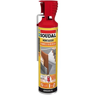 Soudal Schiuma poliuretanica montaggio pannelli e blocchi Genius Gun 600 ml Soudal Schiuma poliuretanica montaggio pannelli e blocchi Genius Gun 600 ml