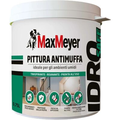 Maxmeyer Pittura antimuffa Idrosafe traspirante bianco 0,75 l Maxmeyer Pittura antimuffa Idrosafe traspirante bianco 0,75 l