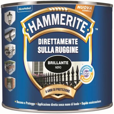 Hammerite Smalto a solvente brillante nero 250 ml Hammerite Smalto a solvente brillante nero 250 ml