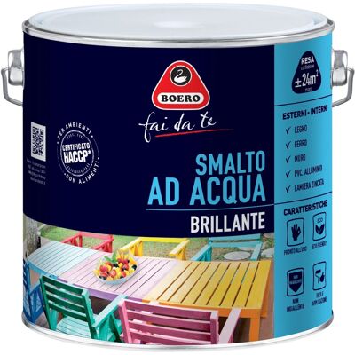 Boero Smalto brillante all`acqua verde capri 2 lt Boero Smalto brillante all`acqua verde capri 2 lt