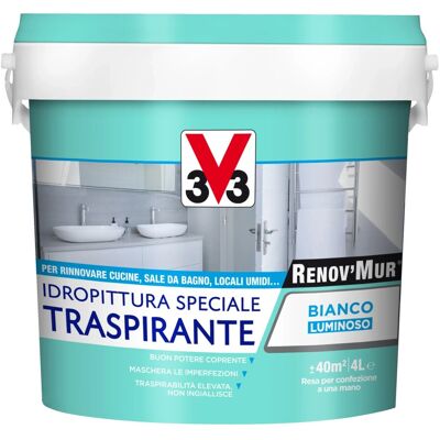 V33 Renov'Mur Pittura Interna Bianca Opaca 4L V33 Renov'Mur Pittura Interna Bianca Opaca 4L