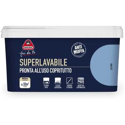 Boero Pittura per interni antimuffa Superlavabile avio 2,5 l Boero Pittura per interni antimuffa Superlavabile avio 2,5 l