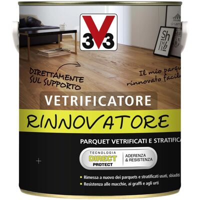 V33 Vetrificatore rinnovatore cera incolore 2,5 lt V33 Vetrificatore rinnovatore cera incolore 2,5 lt