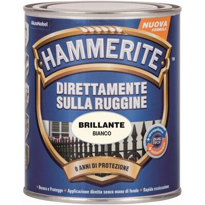 Hammerite - Smalto a solvente brillante bianco 250 ml - Bianco Hammerite - Smalto a solvente brillante bianco 250 ml - Bianco