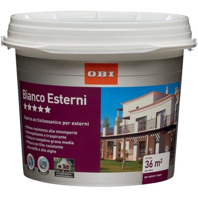 Obi Bianco Esterni Quarzo idropittura traspirante 4 l Obi Bianco Esterni Quarzo idropittura traspirante 4 l