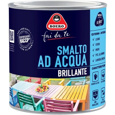 Boero Smalto ad acqua brillante sabbia 0,5 l Boero Smalto ad acqua brillante sabbia 0,5 l