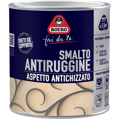 Boero Smalto antiruggine antichizzato nero grana fine 500 ml Boero Smalto antiruggine antichizzato nero grana fine 500 ml