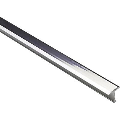 Profilo coprigiunto a T in alluminio anodizzato argento lucido 9 mm x 0,9 m Profilo coprigiunto a T in alluminio anodizzato argento lucido 9 mm x 0,9 m