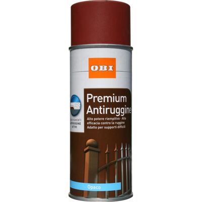 Obi fondo Premium spray antiruggine opaco rosso bruno 400 ml Obi fondo Premium spray antiruggine opaco rosso bruno 400 ml