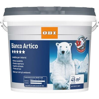 Obi Idropittura lavabile bianco artico 4 l Obi Idropittura lavabile bianco artico 4 l