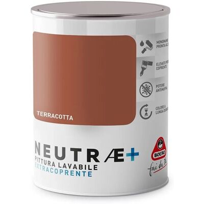 Boero Pittura lavabile antimuffa opaca per pareti terracotta 1l Neutrae Boero Pittura lavabile antimuffa opaca per pareti terracotta 1l Neutrae