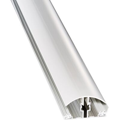 Profilo di collegamento GUTTA PVC per lastre da 10/16mm - Alluminio/Bianco Profilo di collegamento GUTTA PVC per lastre da 10/16mm - Alluminio/Bianco