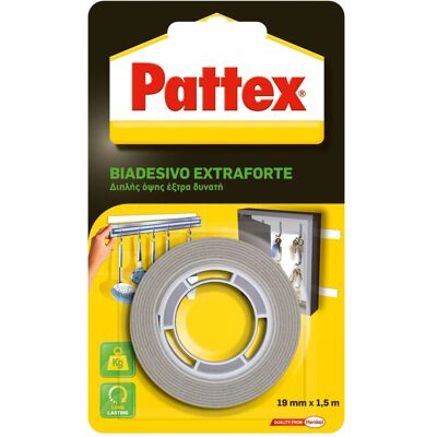 Pattex Biadesivo Power Fix Brico 19 mm x 1,5 m Pattex Biadesivo Power Fix Brico 19 mm x 1,5 m