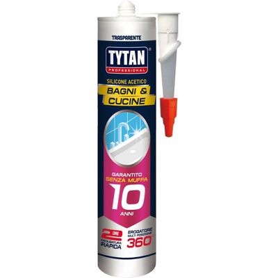 Tytan Silicone Acetico Bagni & Cucine antimuffa trasparente 280 ml Tytan Silicone Acetico Bagni & Cucine antimuffa trasparente 280 ml