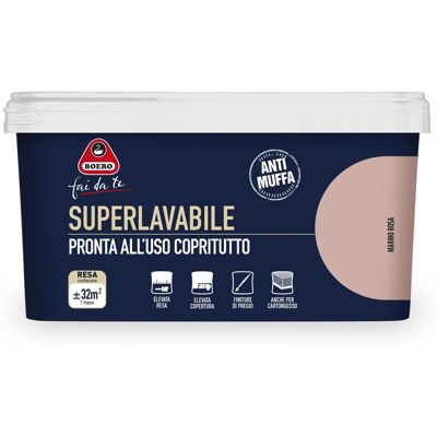 Boero - Superlavabile copritutto marmo rosa - 2,5 L - Pink - Interior Paint Boero - Superlavabile copritutto marmo rosa - 2,5 L - Pink - Interior Paint
