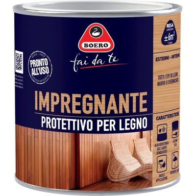 Boero Impregnante per legno a solvente noce scuro 0,5 l Boero Impregnante per legno a solvente noce scuro 0,5 l