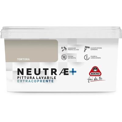 Boero Pittura lavabile antimuffa opaca per pareti Neutrae tortora 2,5 l Boero Pittura lavabile antimuffa opaca per pareti Neutrae tortora 2,5 l
