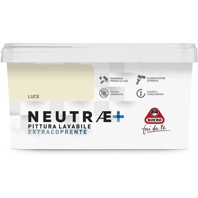 Boero Pittura lavabile antimuffa opaca per pareti Neutrae luce 2,5 l Boero Pittura lavabile antimuffa opaca per pareti Neutrae luce 2,5 l