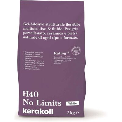 Kerakoll H40 No limits bianco 2 kg Kerakoll H40 No limits bianco 2 kg