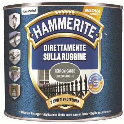 Hammerite - Smalto ferromicaceo grafite - Grigio grafite - 250 ml - Paint Hammerite - Smalto ferromicaceo grafite - Grigio grafite - 250 ml - Paint