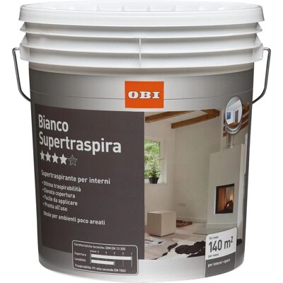 Obi Idropittura supertraspirante bianco 14 l Obi Idropittura supertraspirante bianco 14 l