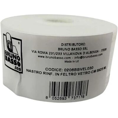 - Nastro di rinforzo in feltro di vetro 5x25 ml - Nastro di rinforzo in feltro di vetro 5x25 ml