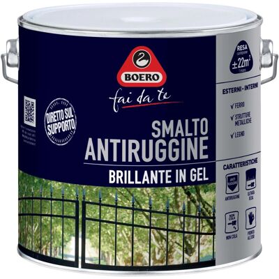 Boero Smalto antiruggine brillante nero 2 l Boero Smalto antiruggine brillante nero 2 l