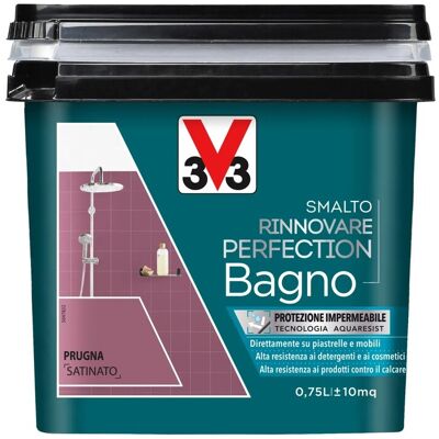 V33 Smalto multimateriale per pareti Rinnovare Perfection Prugna Satinato 0,75 lt V33 Smalto multimateriale per pareti Rinnovare Perfection Prugna Satinato 0,75 lt
