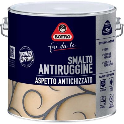 Boero - Smalto antiruggine antichizzato Grigio chiaro - 2 L - Vernice Boero - Smalto antiruggine antichizzato Grigio chiaro - 2 L - Vernice
