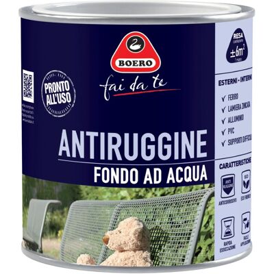 Boero antiruggine Fondo ad acqua 0,5 lt Boero antiruggine Fondo ad acqua 0,5 lt