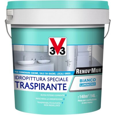V33 Renov'mur - Idropittura Traspirante - 14L V33 Renov'mur - Idropittura Traspirante - 14L