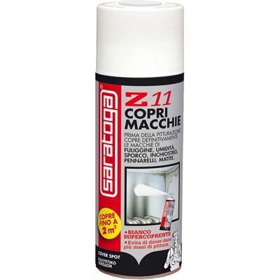 Saratoga - Copri macchie 400 ml - Bianco - Opaco - Paint spray Saratoga - Copri macchie 400 ml - Bianco - Opaco - Paint spray