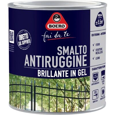 Boero Smalto antiruggine brillante grigio scuro 500 ml Boero Smalto antiruggine brillante grigio scuro 500 ml